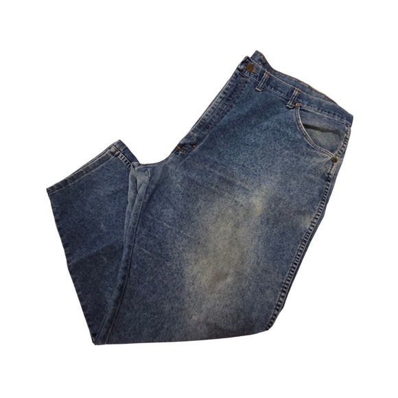 Wrangler Rugged Wear Mens Relaxed Fit Straight Leg Jeans Blue Denim 46x30 - Picture 2 of 5